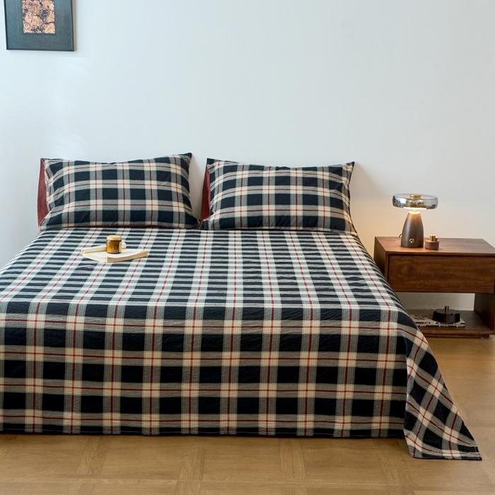 91家纺网 家纺一手货源 找家纺 （总）春皖家纺 2026春夏新款全棉纯棉水洗棉单品系列床单单件床单单品-A版单床单