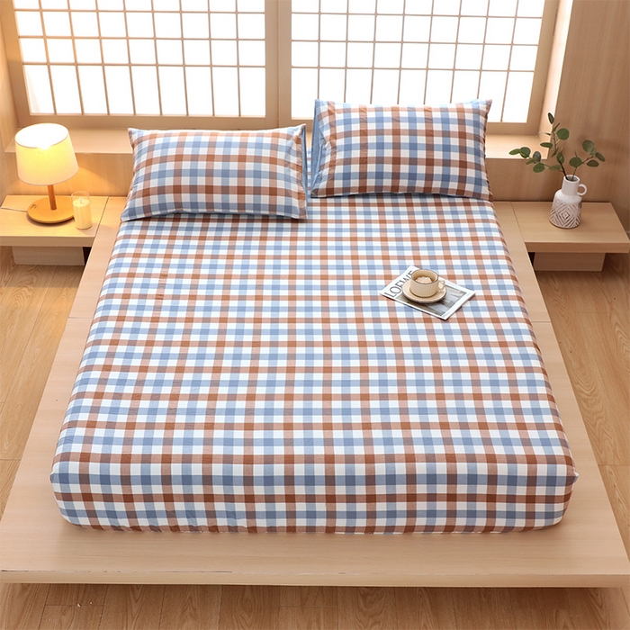 91家纺网 家纺一手货源 找家纺 （总）春皖家纺 2026春夏新款全棉纯棉水洗棉单品系列床笠单件床笠单品-A版单床笠