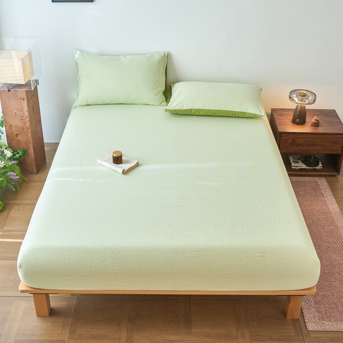 91家纺网 家纺一手货源 找家纺 （总）春皖家纺 2026春夏新款全棉纯棉水洗棉单品系列床笠单件床笠单品-A版单床笠