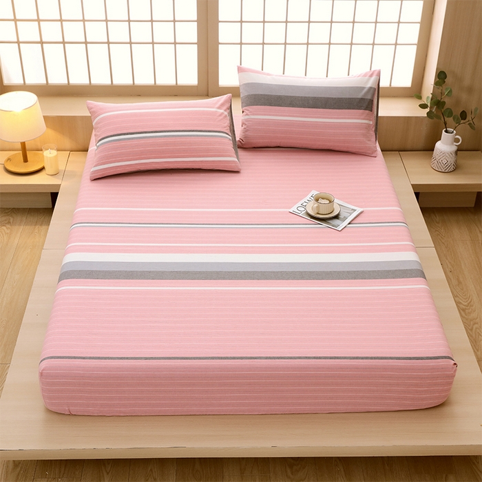 91家纺网 家纺一手货源 找家纺 （总）春皖家纺 2026春夏新款全棉纯棉水洗棉单品系列床笠单件床笠单品-A版单床笠