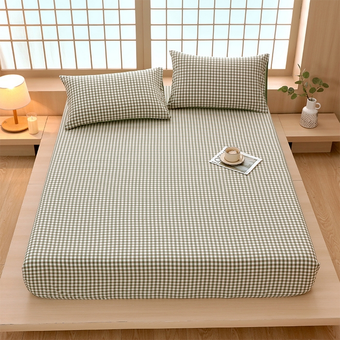 91家纺网 家纺一手货源 找家纺 （总）春皖家纺 2026春夏新款全棉纯棉水洗棉单品系列床笠单件床笠单品-A版单床笠