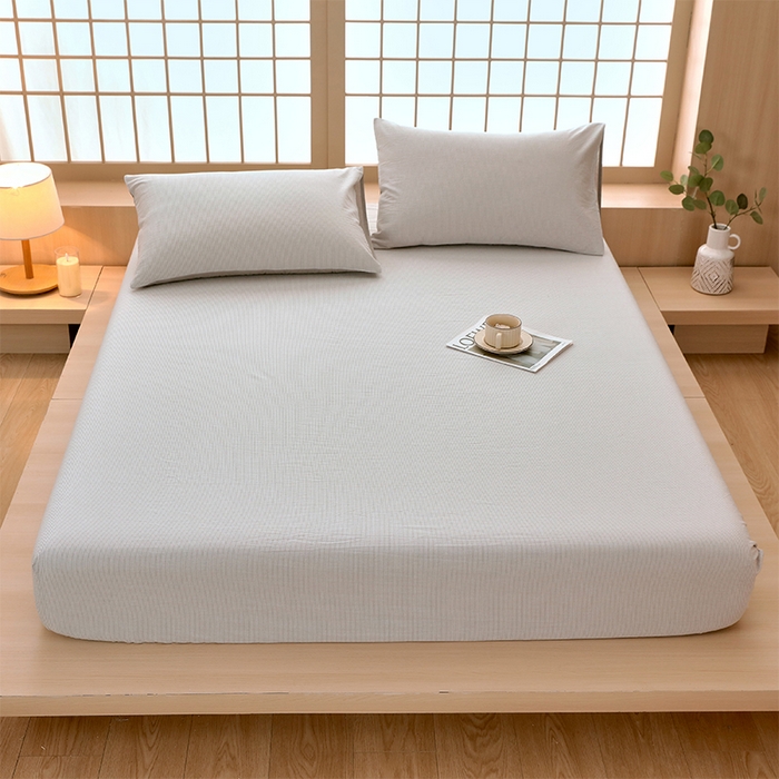 91家纺网 家纺一手货源 找家纺 （总）春皖家纺 2026春夏新款全棉纯棉水洗棉单品系列床笠单件床笠单品-A版单床笠