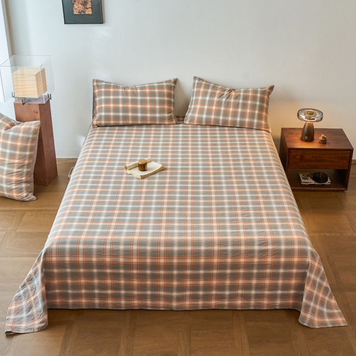 91家纺网 家纺一手货源 找家纺 （总）春皖家纺 2026春夏新款全棉纯棉水洗棉单品系列床单单件床单单品-A版单床单