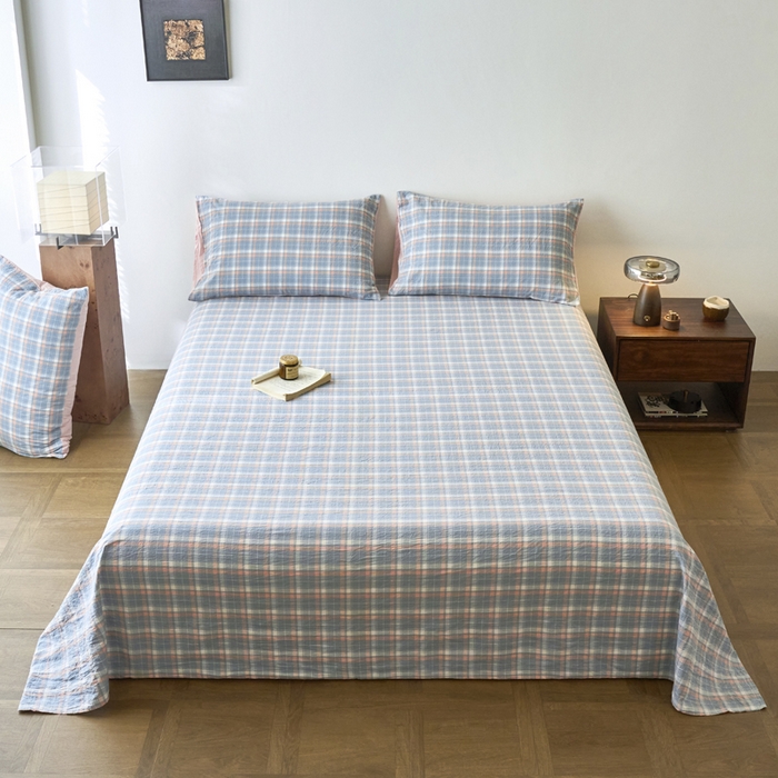 91家纺网 家纺一手货源 找家纺 （总）春皖家纺 2026春夏新款全棉纯棉水洗棉单品系列床单单件床单单品-A版单床单