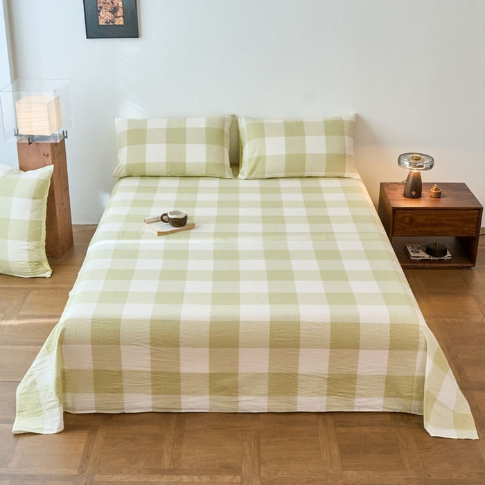 91家纺网 家纺一手货源 找家纺 （总）春皖家纺 2026春夏新款全棉纯棉水洗棉单品系列床单单件床单单品-A版单床单