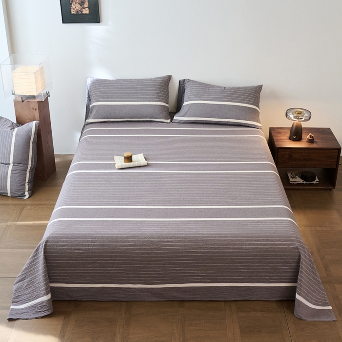 91家纺网 家纺一手货源 找家纺 （总）春皖家纺 2026春夏新款全棉纯棉水洗棉单品系列床单单件床单单品-A版单床单