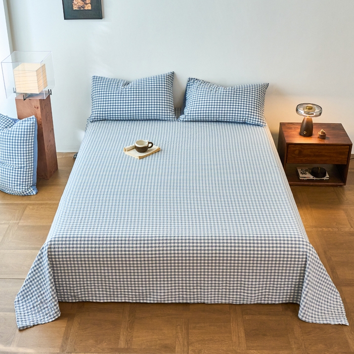 91家纺网 家纺一手货源 找家纺 （总）春皖家纺 2026春夏新款全棉纯棉水洗棉单品系列床单单件床单单品-A版单床单