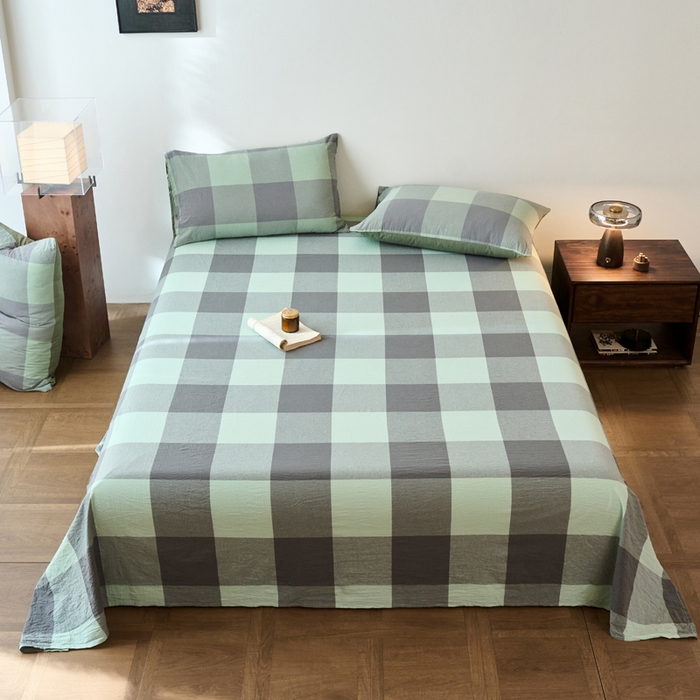 91家纺网 家纺一手货源 找家纺 （总）春皖家纺 2026春夏新款全棉纯棉水洗棉单品系列床单单件床单单品-A版单床单