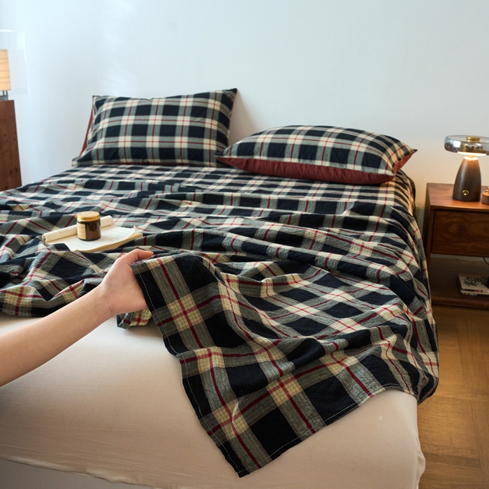 91家纺网 家纺一手货源 找家纺 春皖家纺 2026春夏新款全棉纯棉水洗棉单品系列床单单件床单单品-A版单床单 赫槿