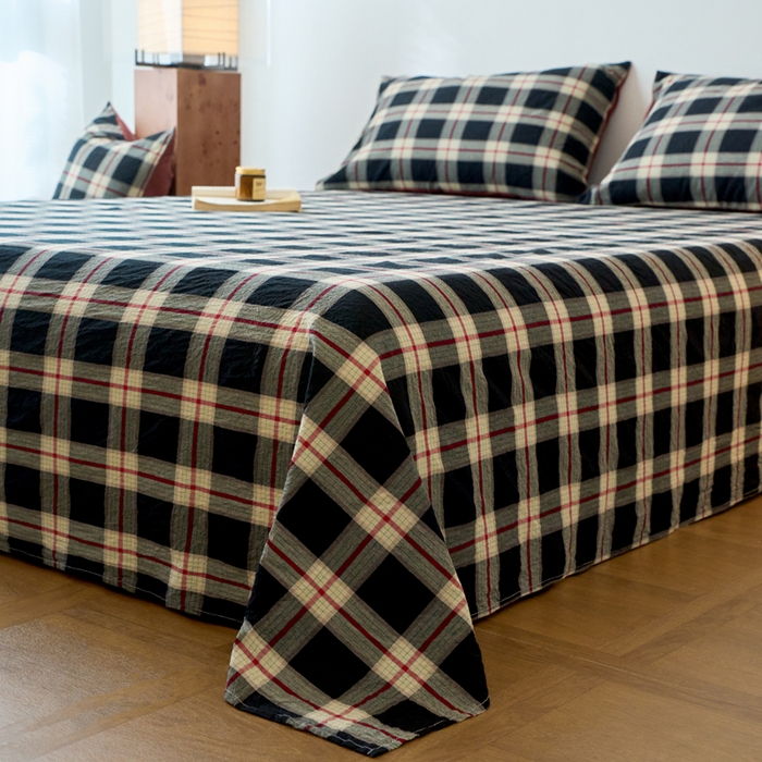 91家纺网 家纺一手货源 找家纺 春皖家纺 2026春夏新款全棉纯棉水洗棉单品系列床单单件床单单品-A版单床单 赫槿