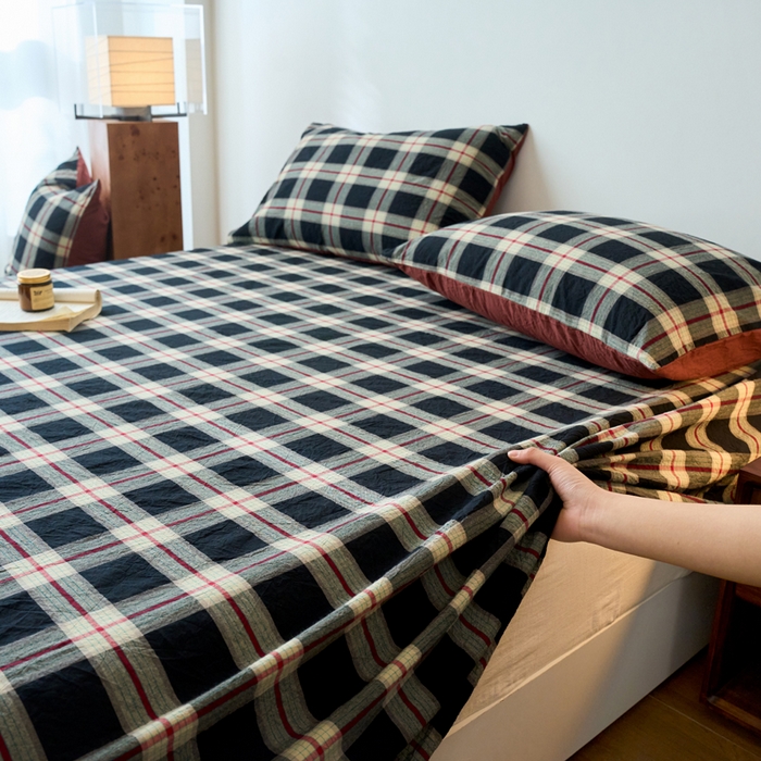 91家纺网 家纺一手货源 找家纺 春皖家纺 2026春夏新款全棉纯棉水洗棉单品系列床单单件床单单品-A版单床单 赫槿