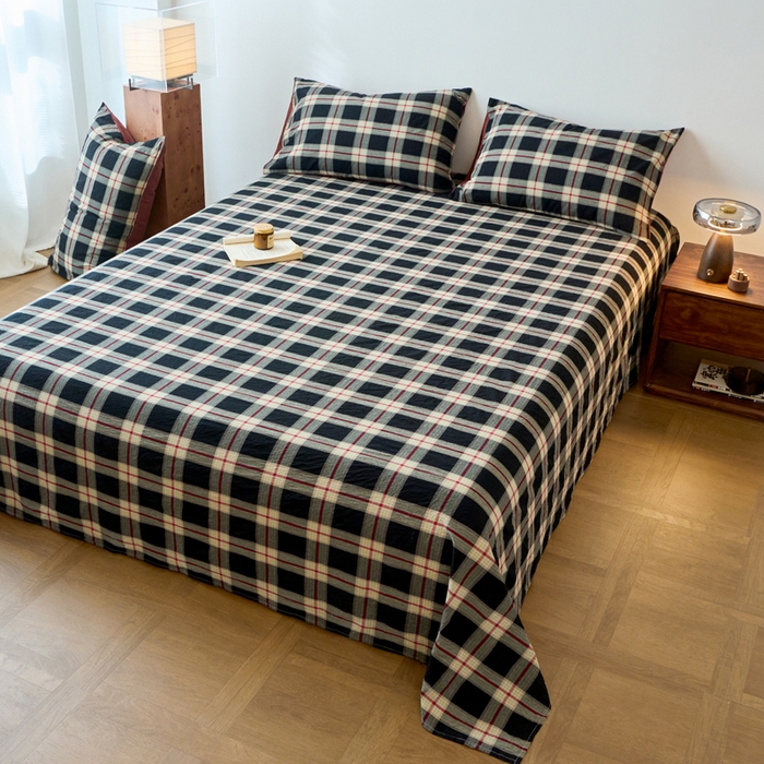 91家纺网 家纺一手货源 找家纺 春皖家纺 2026春夏新款全棉纯棉水洗棉单品系列床单单件床单单品-A版单床单 赫槿