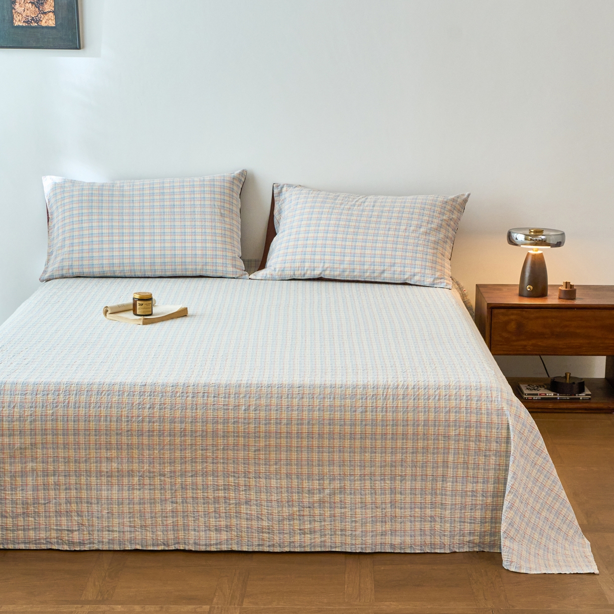 91家纺网 家纺一手货源 找家纺 春皖家纺 2026春夏新款全棉纯棉水洗棉单品系列床单单件床单单品-A版单床单 春风格