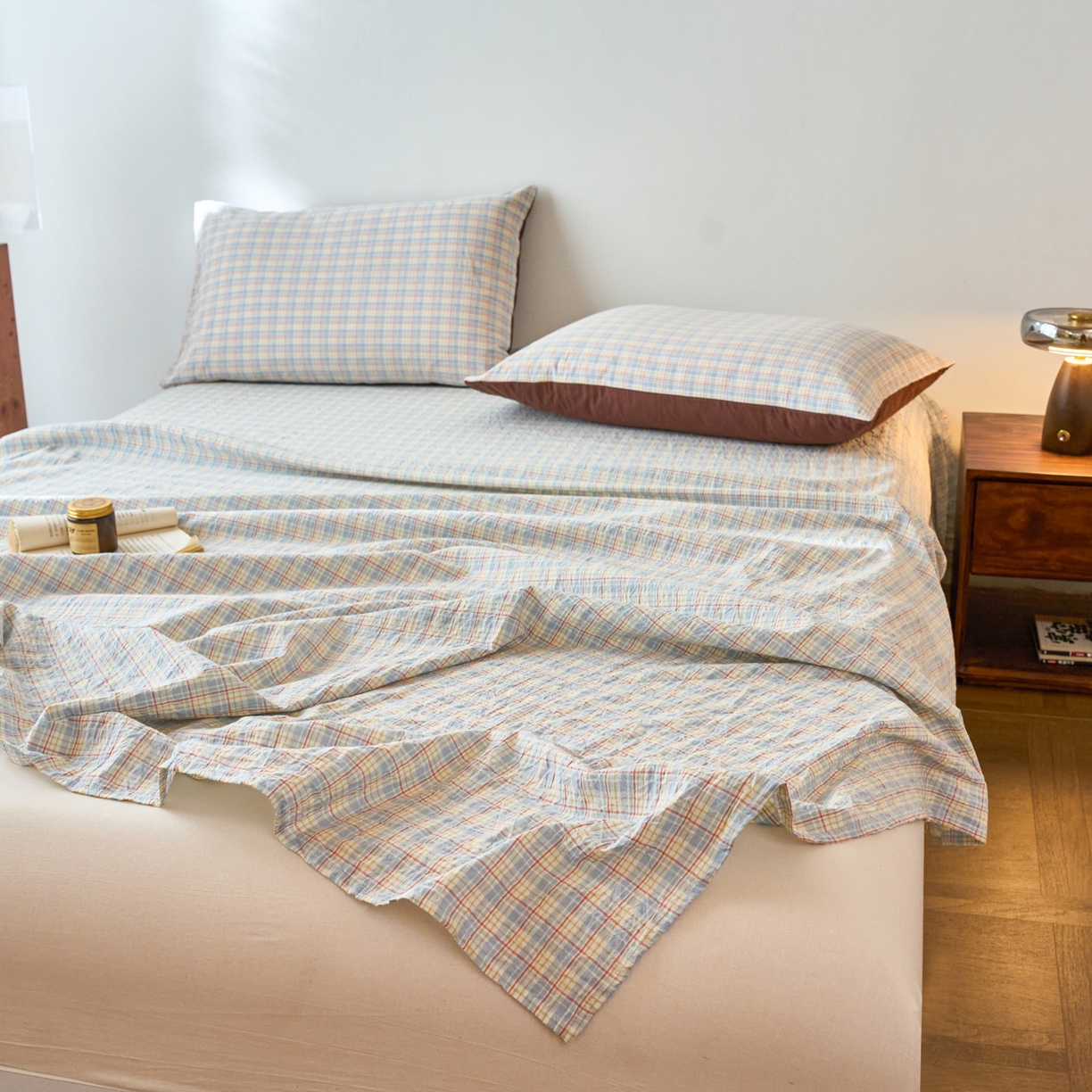 91家纺网 家纺一手货源 找家纺 春皖家纺 2026春夏新款全棉纯棉水洗棉单品系列床单单件床单单品-A版单床单 春风格