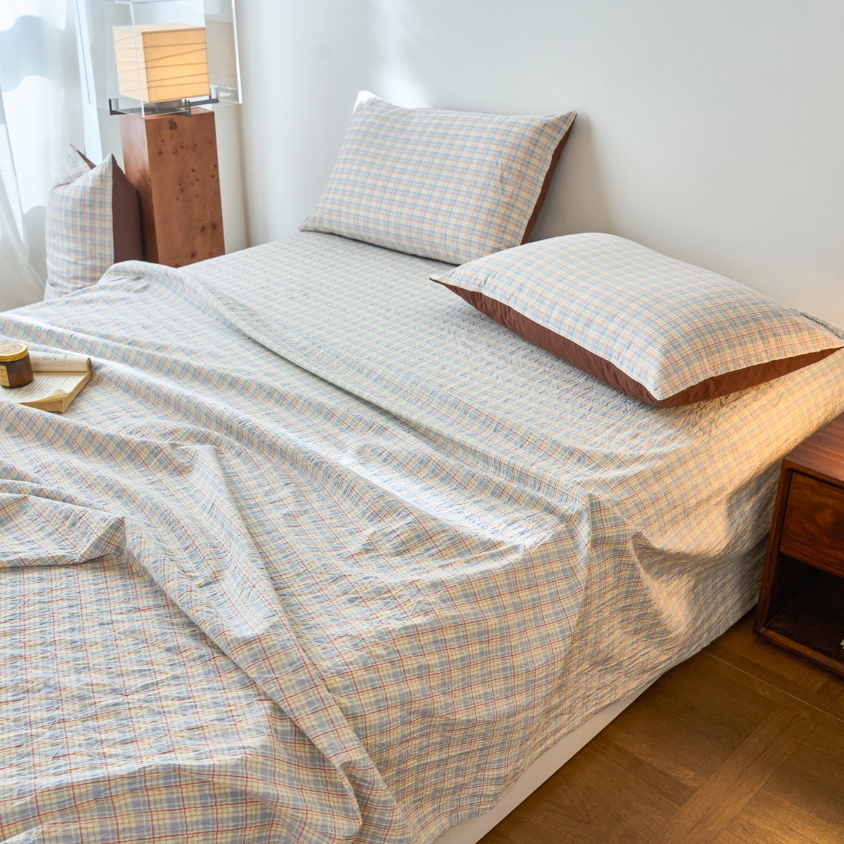 91家纺网 家纺一手货源 找家纺 春皖家纺 2026春夏新款全棉纯棉水洗棉单品系列床单单件床单单品-A版单床单 春风格