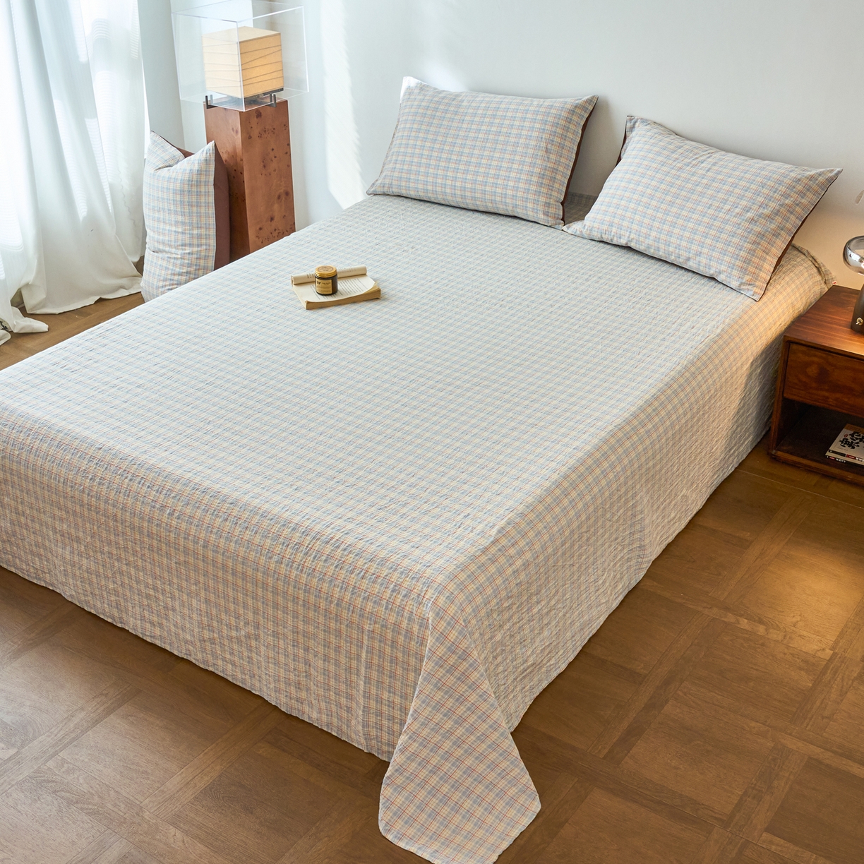 91家纺网 家纺一手货源 找家纺 春皖家纺 2026春夏新款全棉纯棉水洗棉单品系列床单单件床单单品-A版单床单 春风格