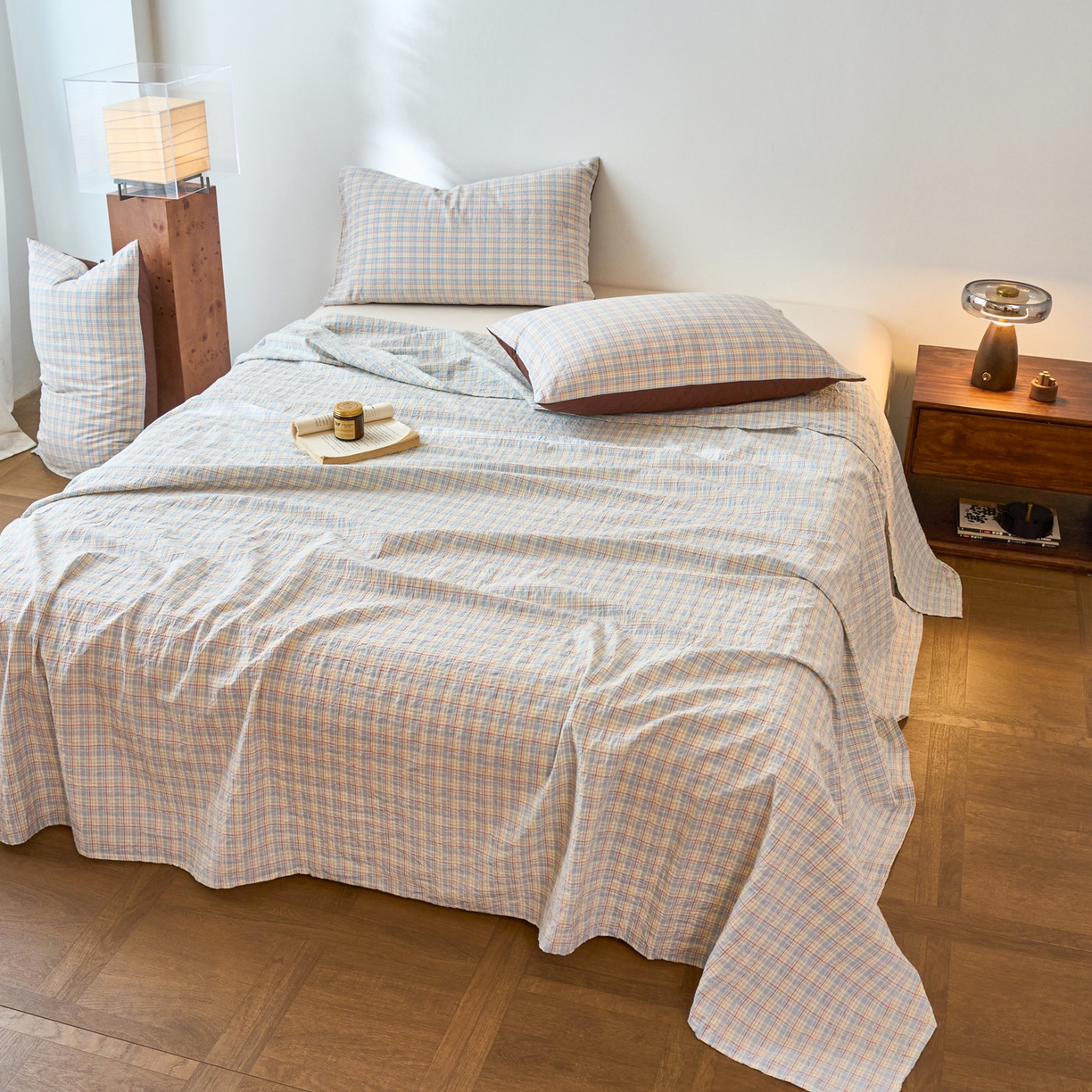 91家纺网 家纺一手货源 找家纺 春皖家纺 2026春夏新款全棉纯棉水洗棉单品系列床单单件床单单品-A版单床单 春风格