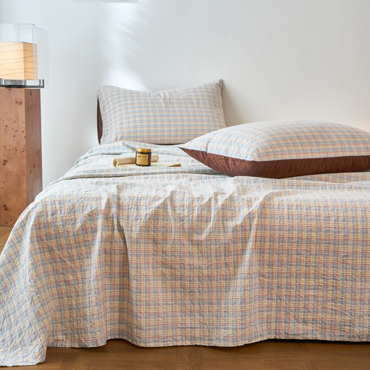 91家纺网 家纺一手货源 找家纺 春皖家纺 2026春夏新款全棉纯棉水洗棉单品系列床单单件床单单品-A版单床单 春风格