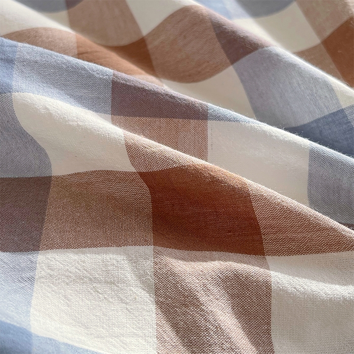 91家纺网 家纺一手货源 找家纺 春皖家纺 2026春夏新款全棉纯棉水洗棉单品系列床单单件床单单品-A版单床单 翠竹-彩格