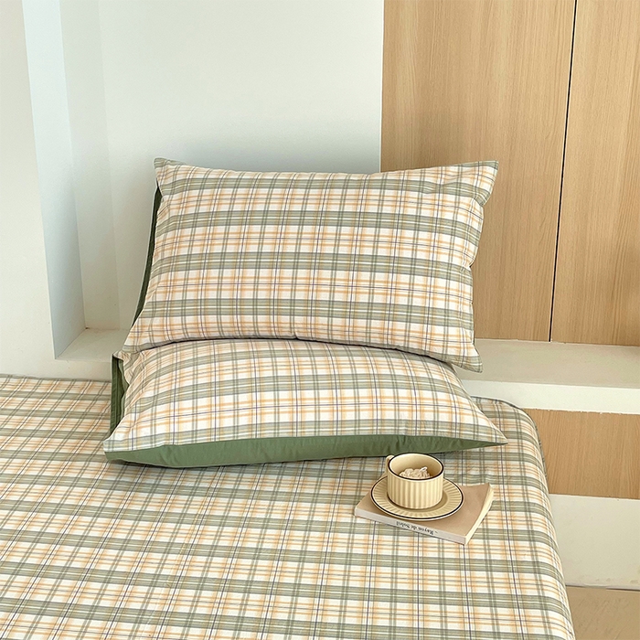 91家纺网 家纺一手货源 找家纺 春皖家纺 2026春夏新款全棉纯棉水洗棉单品系列床单单件床单单品-A版单床单 翠竹-果条