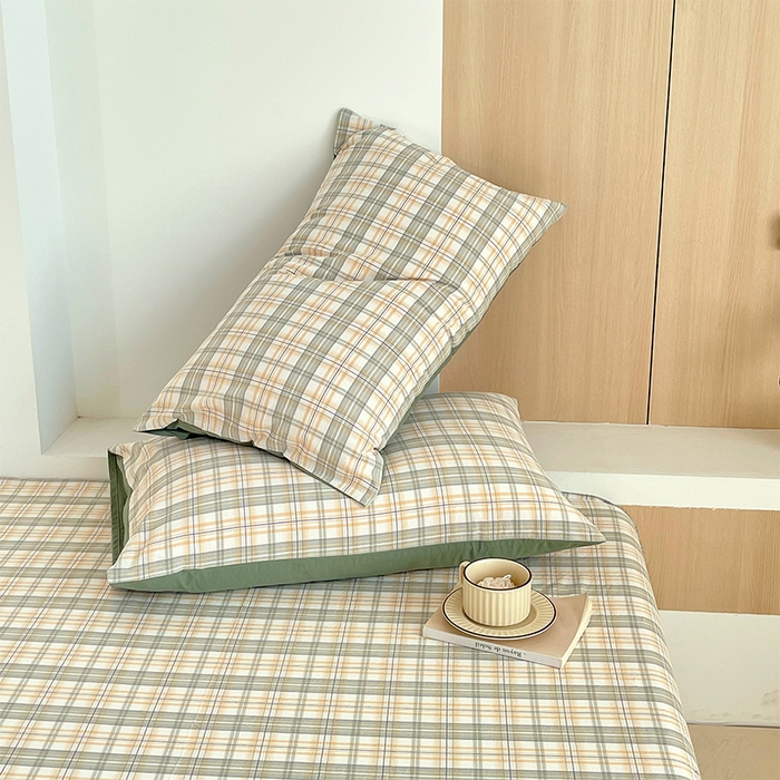 91家纺网 家纺一手货源 找家纺 春皖家纺 2026春夏新款全棉纯棉水洗棉单品系列床单单件床单单品-A版单床单 翠竹-果条