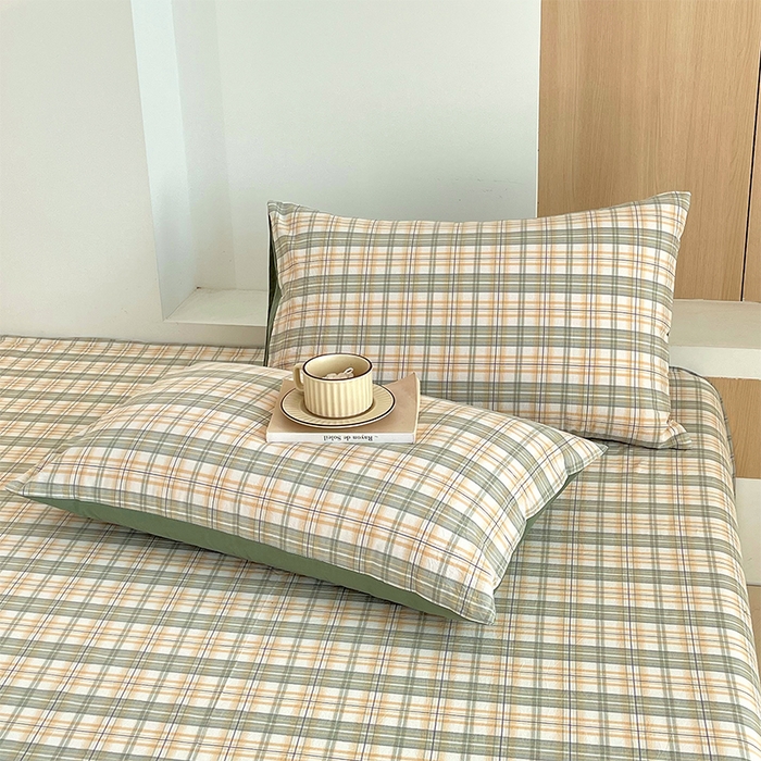 91家纺网 家纺一手货源 找家纺 春皖家纺 2026春夏新款全棉纯棉水洗棉单品系列床单单件床单单品-A版单床单 翠竹-果条