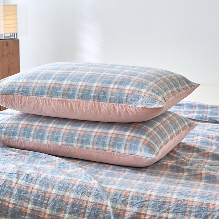 91家纺网 家纺一手货源 找家纺 春皖家纺 2026春夏新款全棉纯棉水洗棉单品系列床单单件床单单品-A版单床单 摩尔蓝