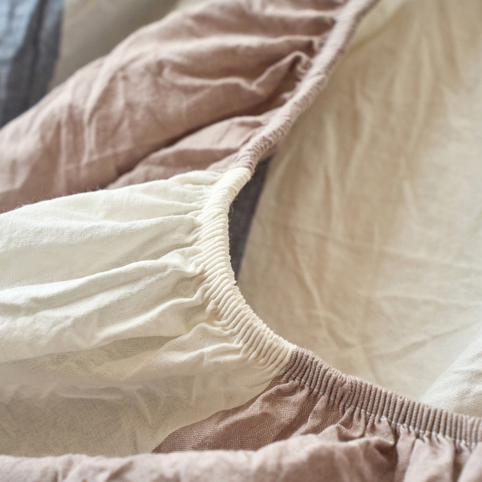 91家纺网 家纺一手货源 找家纺 春皖家纺 2026春夏新款全棉纯棉水洗棉单品系列床笠单件床笠单品-A版单床笠 素雅-蓝大格