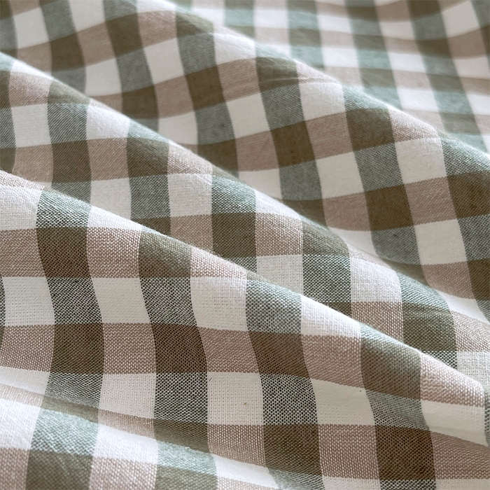 91家纺网 家纺一手货源 找家纺 春皖家纺 2026春夏新款全棉纯棉水洗棉单品系列床单单件床单单品-A版单床单 素雅-绿格