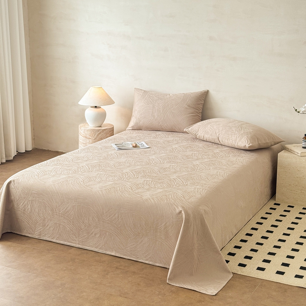 91家纺网 家纺一手货源 找家纺 （总）眠博士 2026新款全棉提花床单单床单床单单件