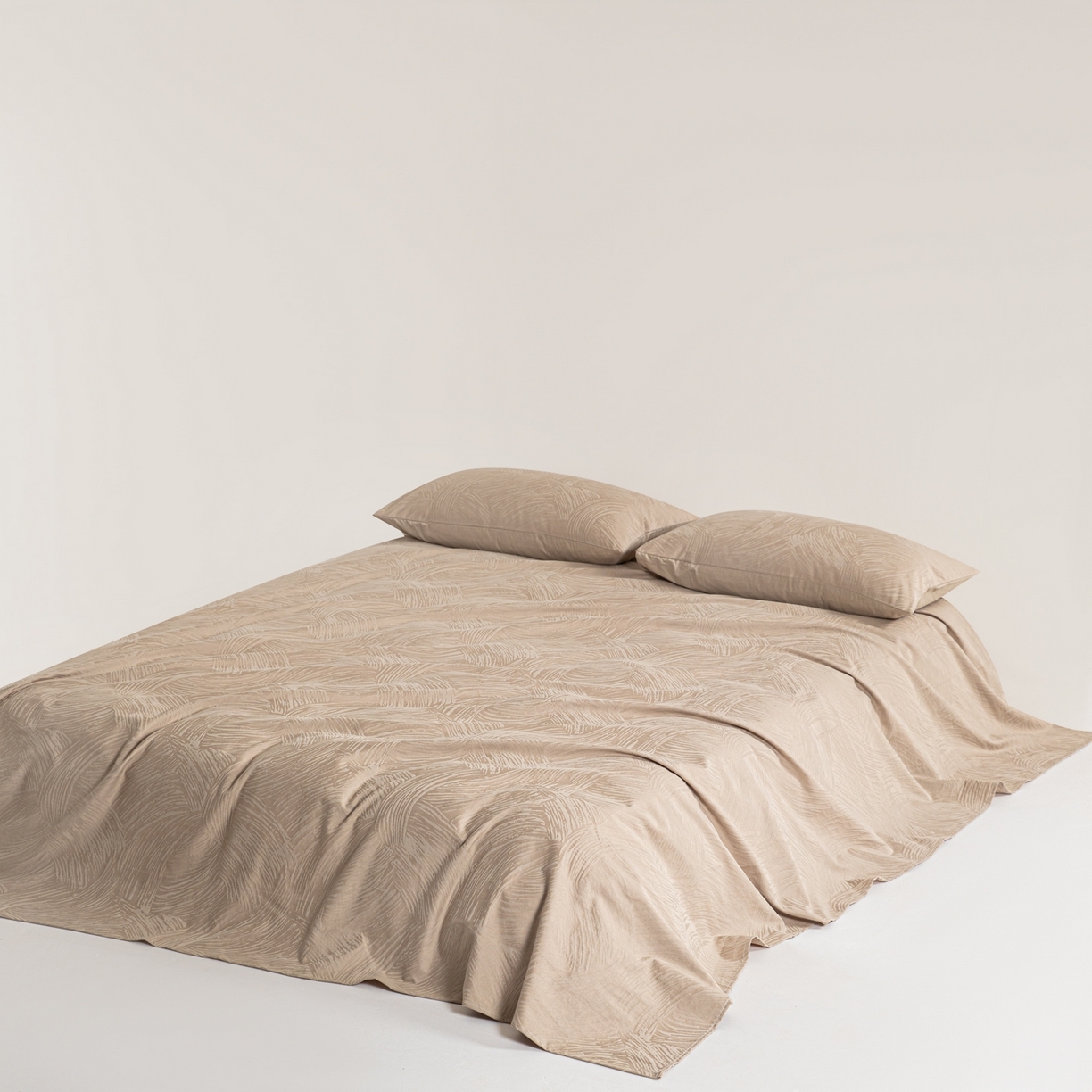 91家纺网 家纺一手货源 找家纺 眠博士 2026新款全棉提花床单单床单床单单件 月岛弥生-杏