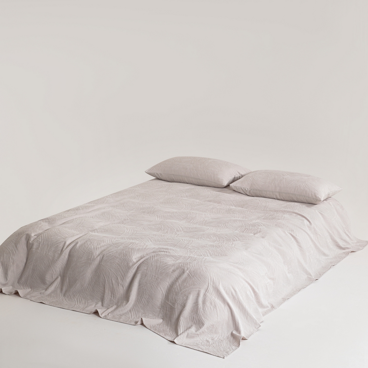 眠博士 2026新款全棉提花床单单床单床单单件 月岛弥生-灰