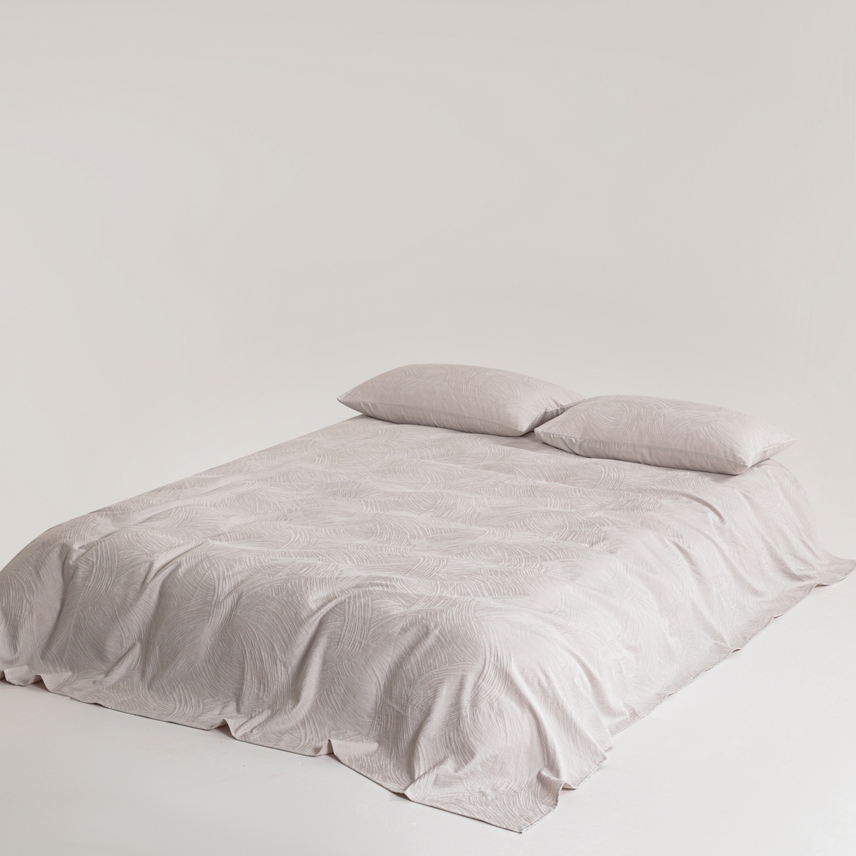 91家纺网 家纺一手货源 找家纺 眠博士 2026新款全棉提花床单单床单床单单件 月岛弥生-灰