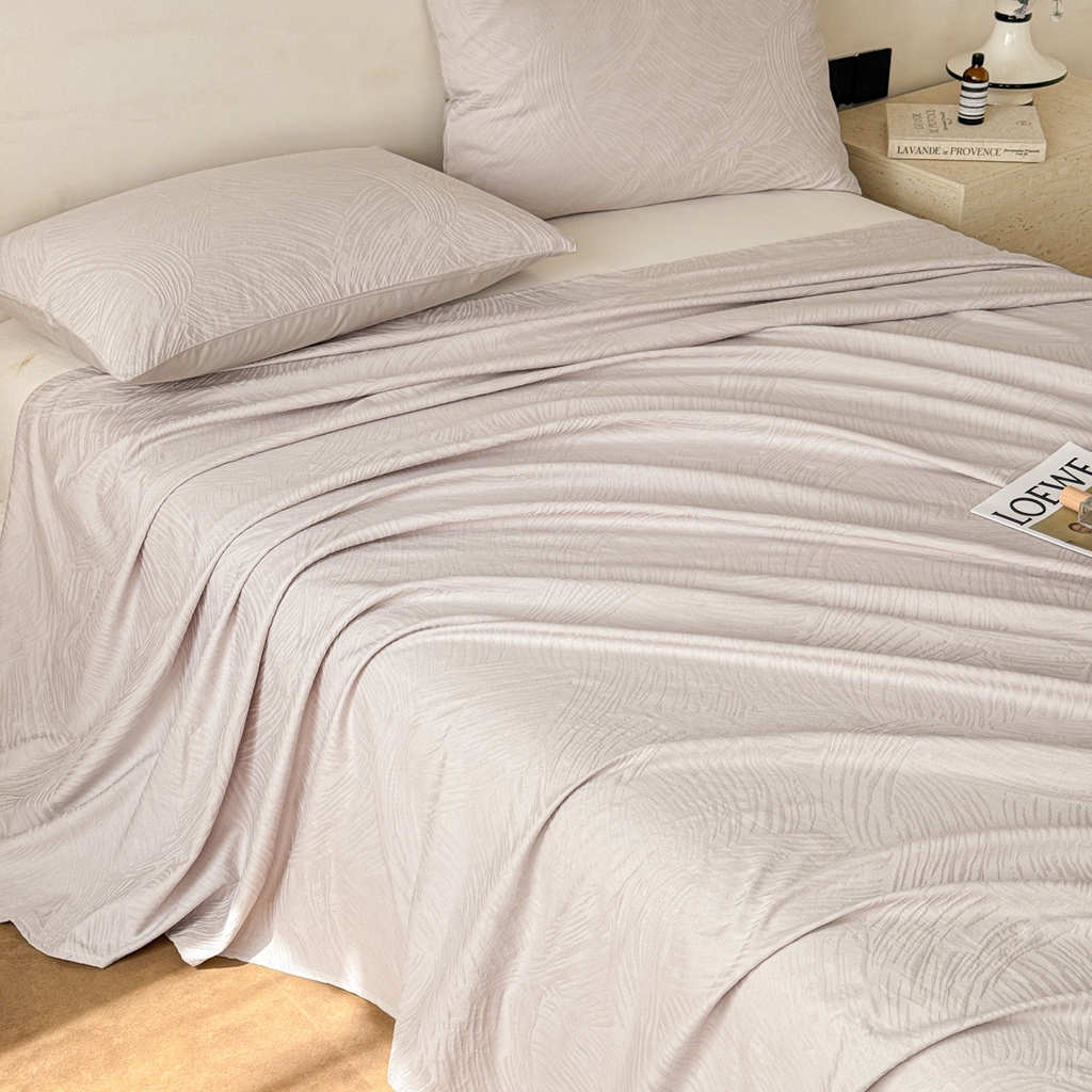 91家纺网 家纺一手货源 找家纺 眠博士 2026新款全棉提花床单单床单床单单件 月岛弥生-灰