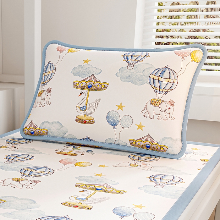 91家纺网 家纺一手货源 找家纺 （总）奇丝雅 2026夏季A类数码印花卡通冰丝凉席枕套凉感家用儿童可机洗单人学生宿舍48×74