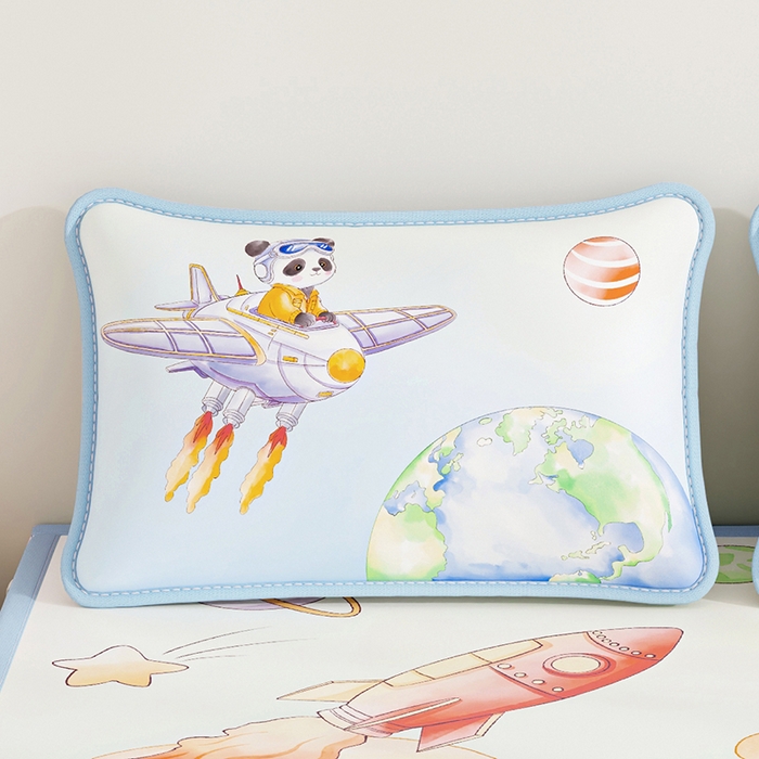 91家纺网 家纺一手货源 找家纺 奇丝雅 2026夏季A类数码印花卡通冰丝凉席枕套凉感家用儿童可机洗单人学生宿舍48×74 星际漫游