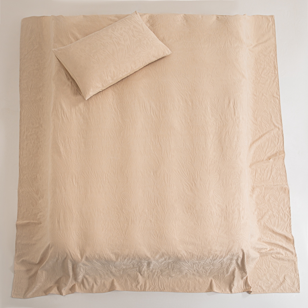 91家纺网 家纺一手货源 找家纺 眠博士 2026新款全棉提花床单单床单床单单件 绵语-卡其