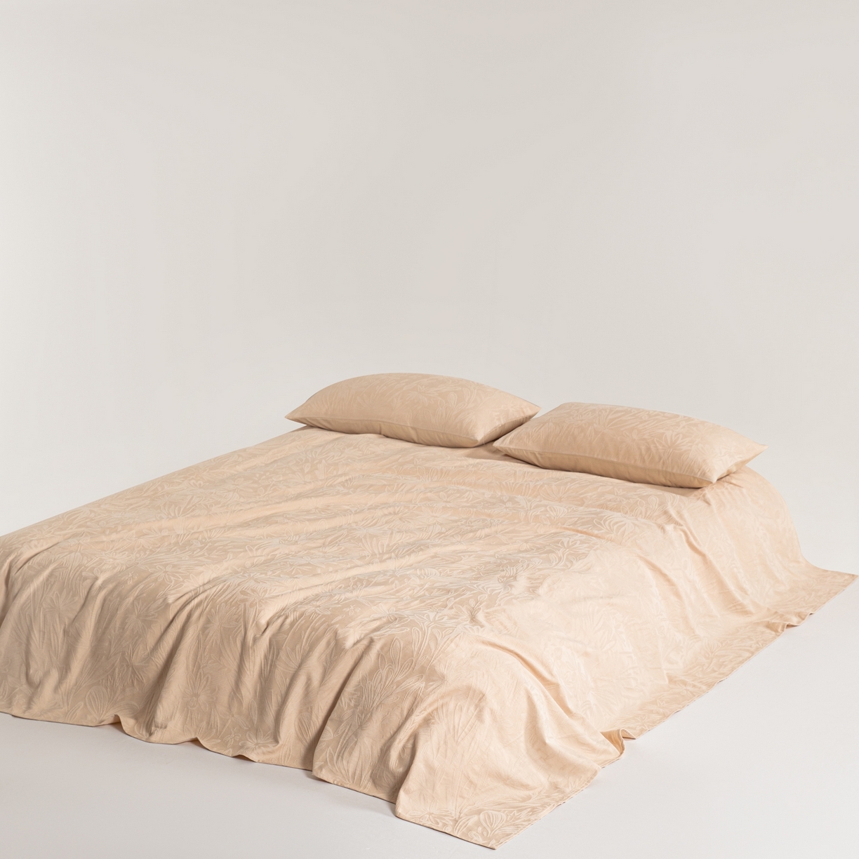 91家纺网 家纺一手货源 找家纺 眠博士 2026新款全棉提花床单单床单床单单件 绵语-卡其