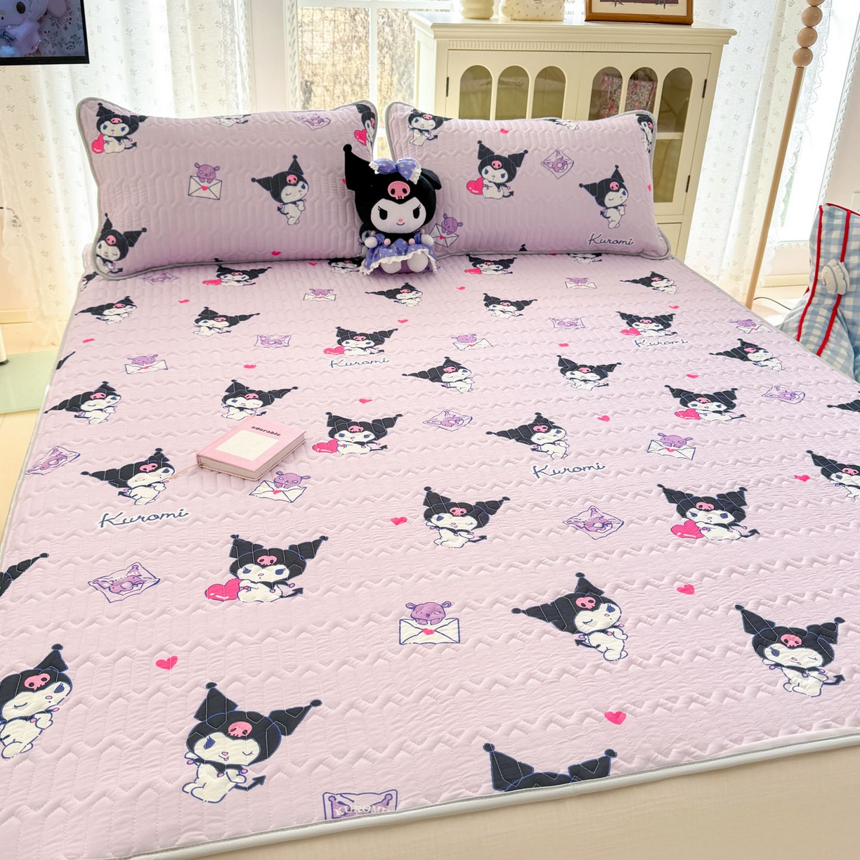 91家纺网 家纺一手货源 找家纺 博雅 2026新款三丽鸥A类仿锦氨组合小冰皮夏被夏凉被空调被凉席席子 小版-开心库洛米