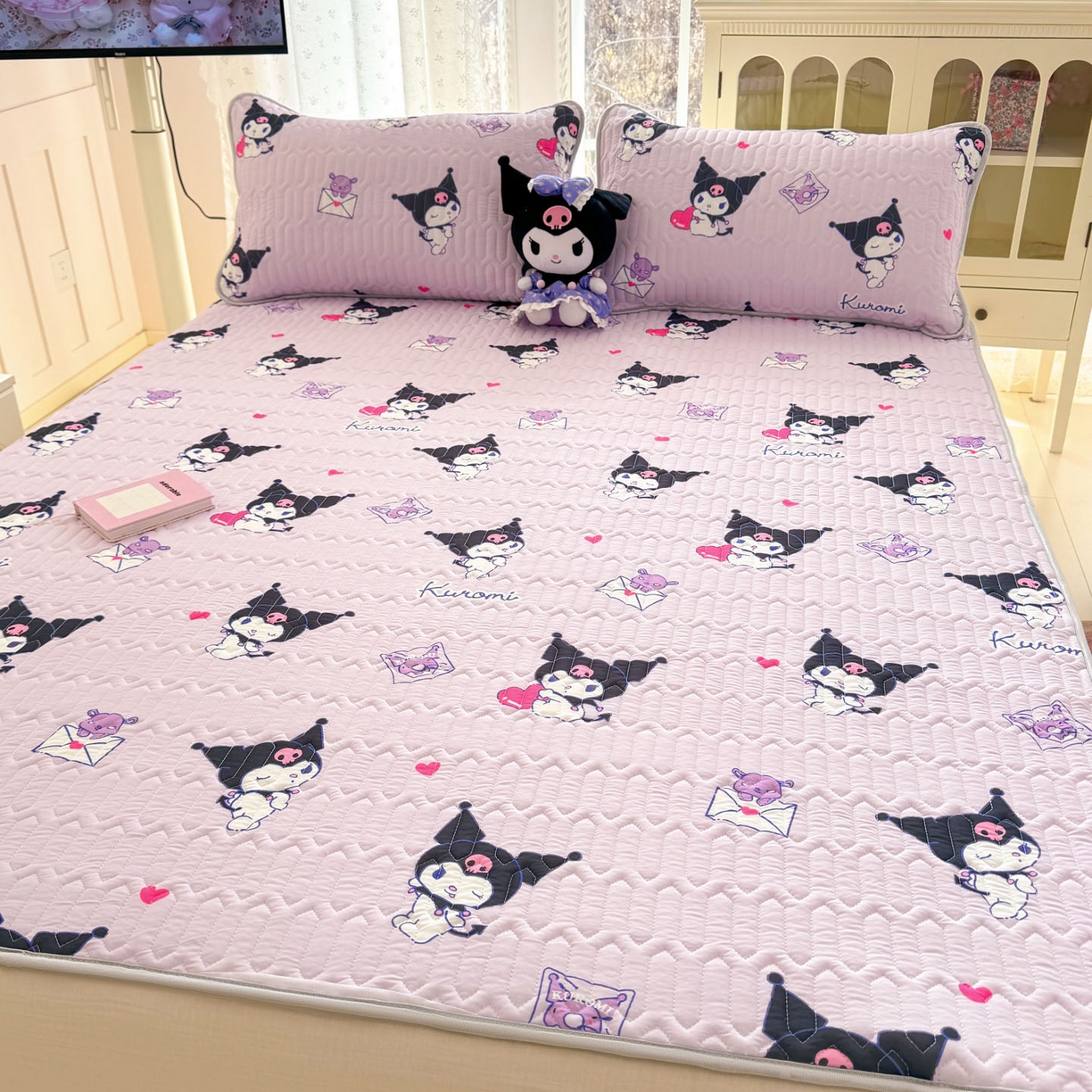 91家纺网 家纺一手货源 找家纺 博雅 2026新款三丽鸥A类仿锦氨组合小冰皮夏被夏凉被空调被凉席席子 小版-开心库洛米