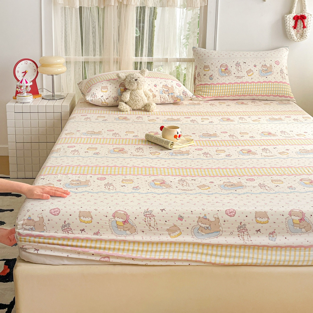 91家纺网 家纺一手货源 找家纺 （总）纽缦家纺 2026新款A类水洗棉学生床笠系列