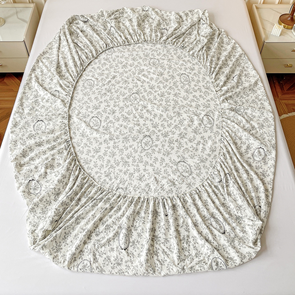 91家纺网 家纺一手货源 找家纺 纽缦家纺 2026新款A类水洗棉学生床笠系列 花宇时间