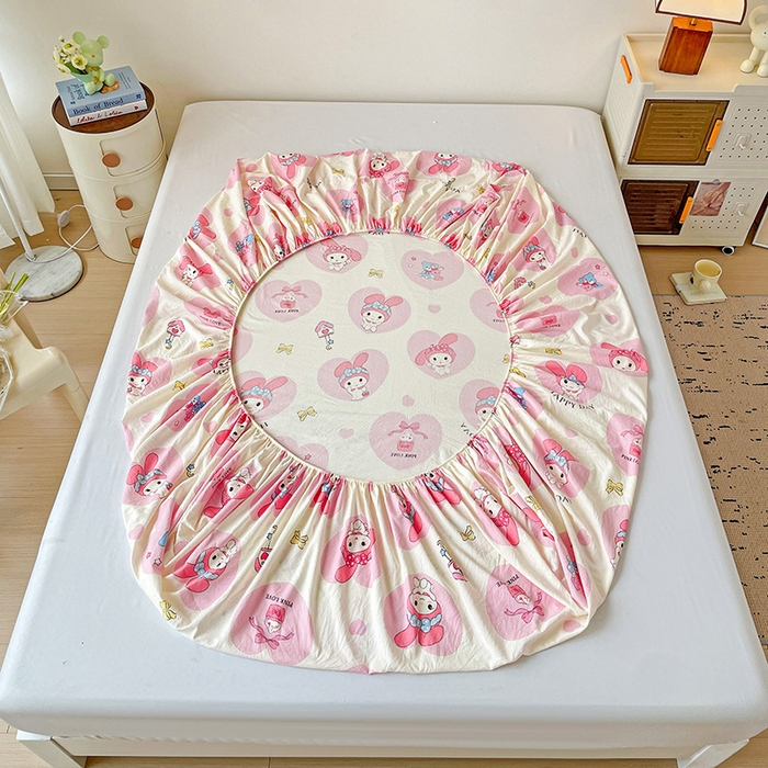 91家纺网 家纺一手货源 找家纺 纽缦家纺 2026新款A类水洗棉学生床笠系列 小恋曲