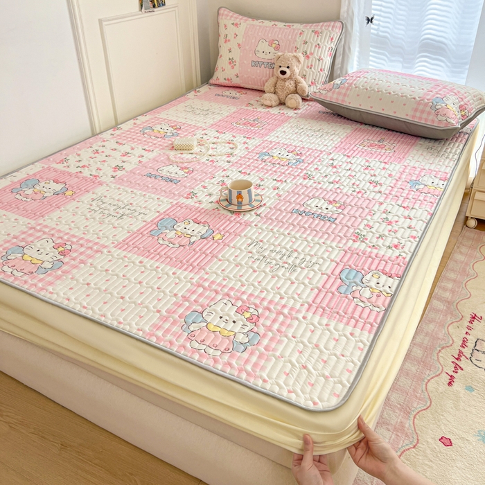 91家纺网 家纺一手货源 找家纺 （总）柒月家居 2026新款小清新床笠款乳胶凉席床笠