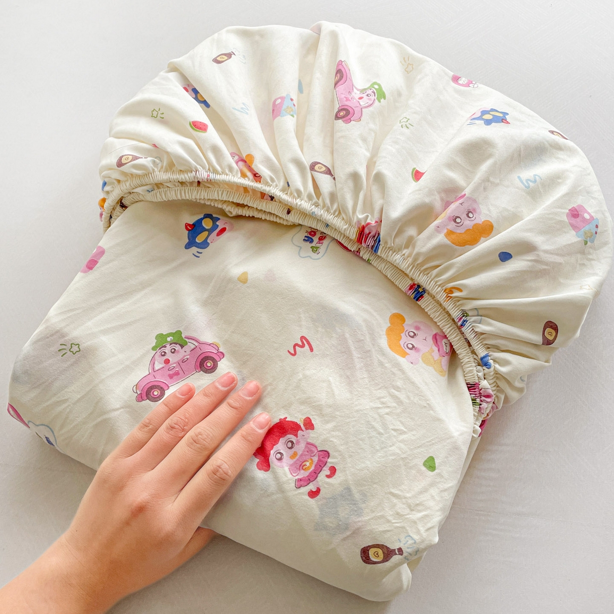 91家纺网 家纺一手货源 找家纺 纽缦家纺 2026新款A类水洗棉学生床笠系列 小新控