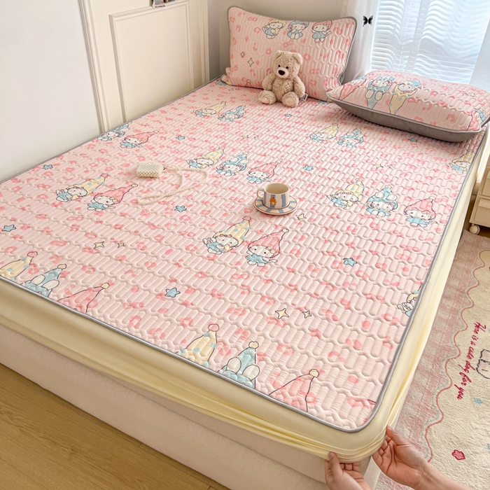 91家纺网 家纺一手货源 找家纺 （总）柒月家居 2026新款小清新床笠款乳胶凉席床笠