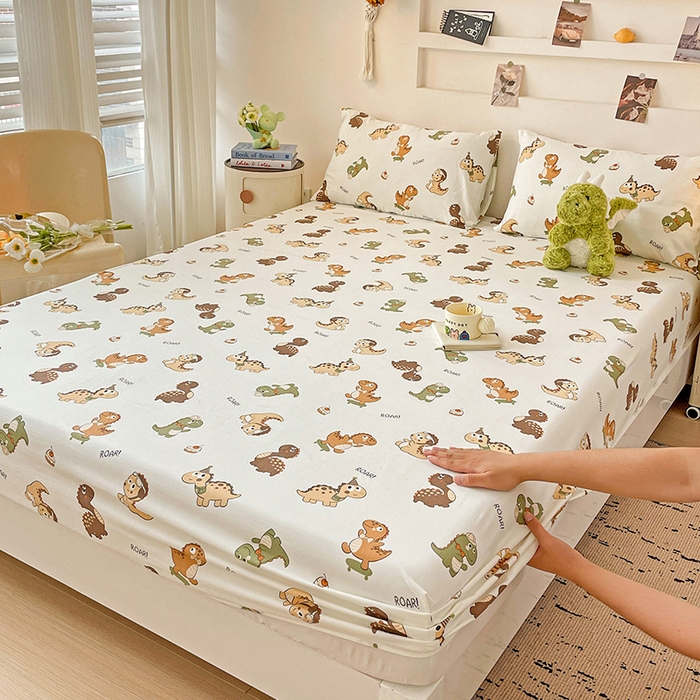 91家纺网 家纺一手货源 找家纺 纽缦家纺 2026新款A类水洗棉学生床笠系列 炫酷龙