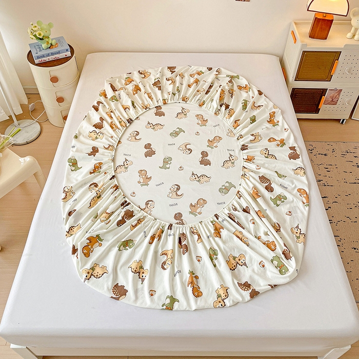 91家纺网 家纺一手货源 找家纺 纽缦家纺 2026新款A类水洗棉学生床笠系列 炫酷龙