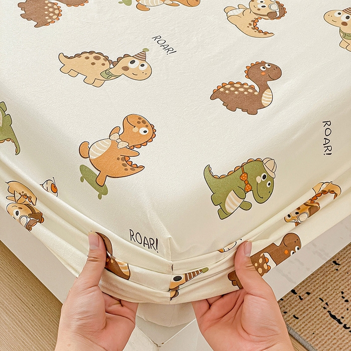 91家纺网 家纺一手货源 找家纺 纽缦家纺 2026新款A类水洗棉学生床笠系列 炫酷龙