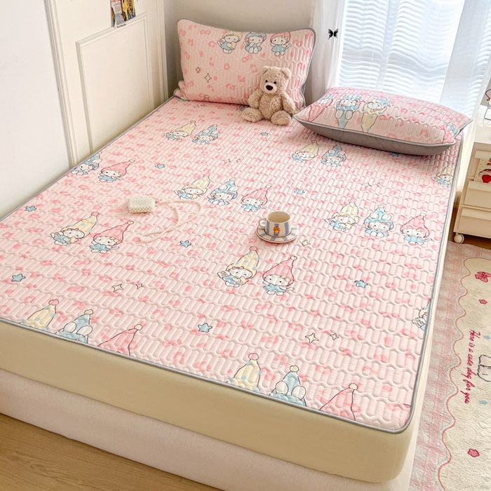 91家纺网 家纺一手货源 找家纺 柒月家居 2026新款小清新床笠款乳胶凉席床笠 床笠-豹纹精灵